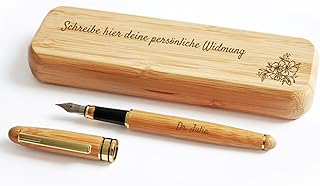 LASERO’ Füllfederhalter aus Holz mit UV-Druck – Personalisierter Füller Erwachsene im Holz Geschenkbox – Personalisierter Stift für Männer & Frauen | Geschenk für Geburtstag, Jubiläum oder Graduation
