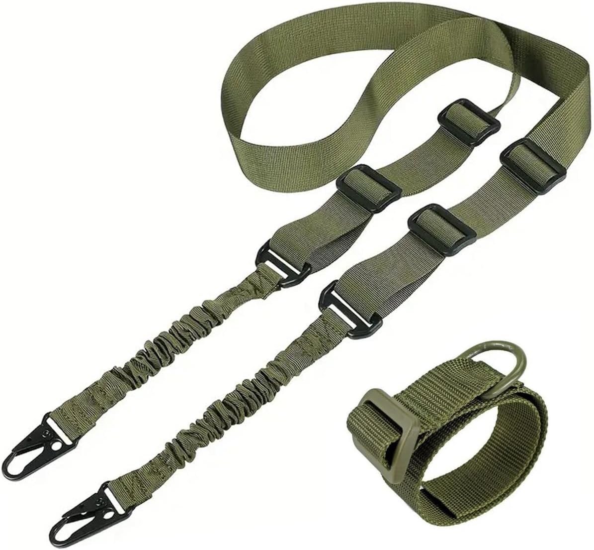 Tactical One/Two Point Sling and Universal Buttstock Attachment Strap 1, 2 Point Rifle Airsoft Weapon Gun Sling