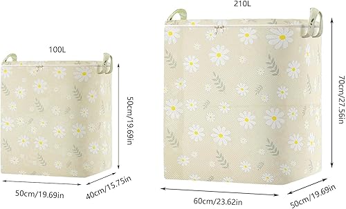 Miniatura 3 de Contenedores de almacenamiento no tejidos con estampado floral con tapas y cremalleras, organizadores plegables para armario y caja de