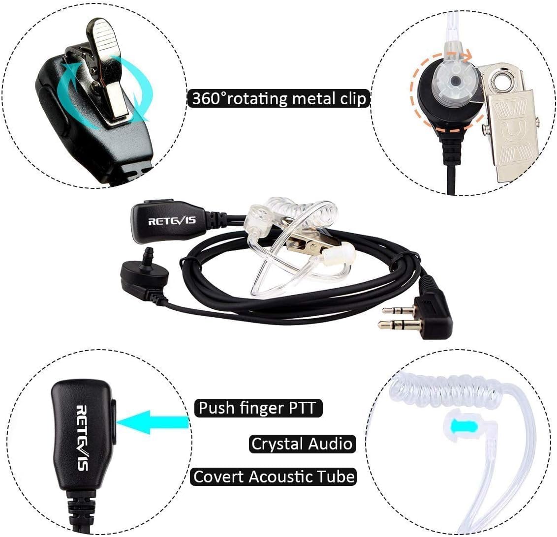Detailed components of the Retevis earpiece