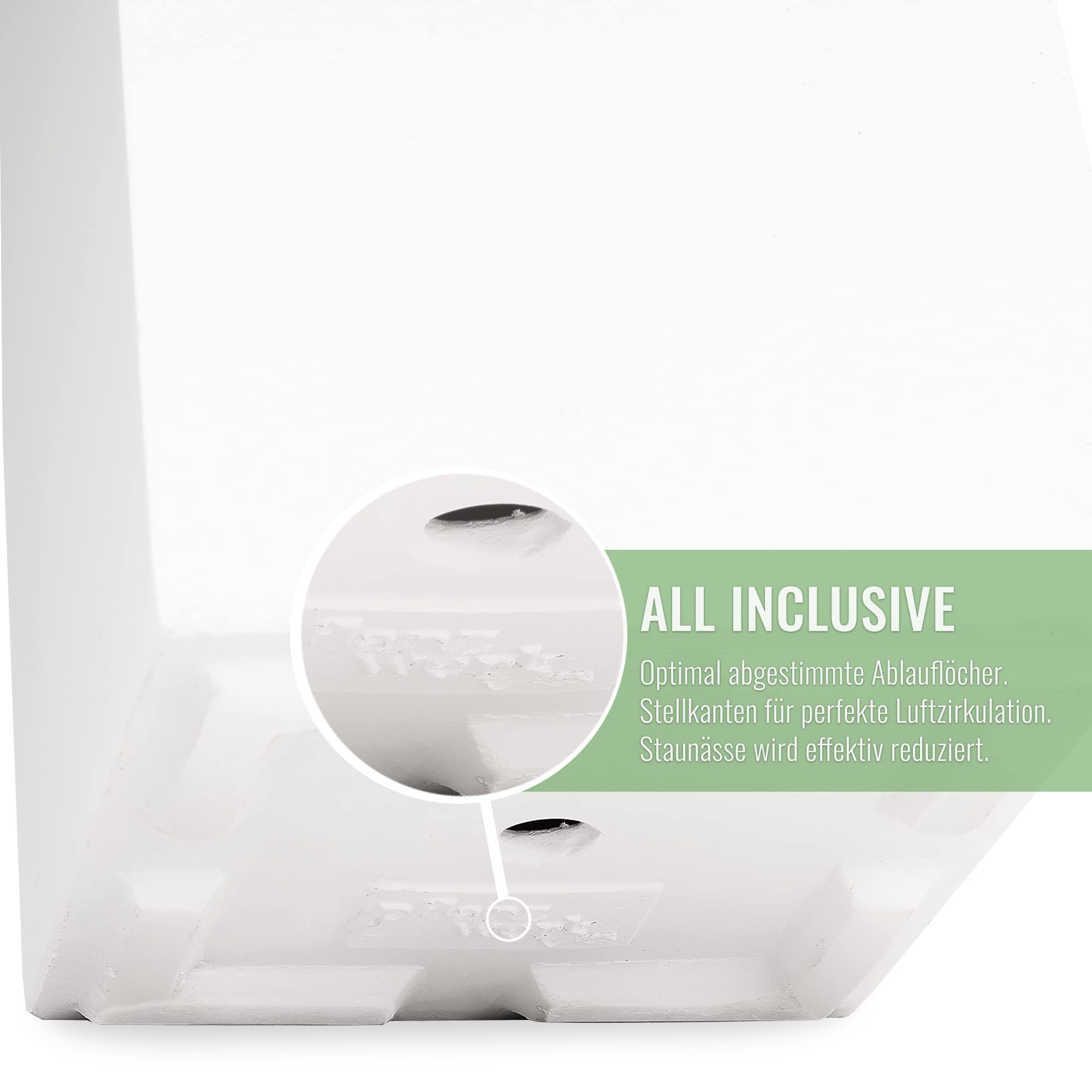 Pflanzwerk® Pflanzkübel TUB Weiss 17x50x17cm XXL – Rechteckig – Großer Fiberglas Blumenkübel für Garten & Fensterbank außen und innen - Frostbeständig - UV-Schutz - Markenqualität