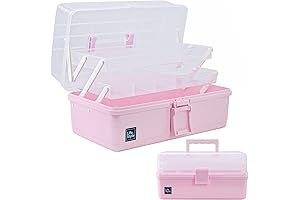 13 Inch Art Craft Organizer Storage Box with 3 Layers