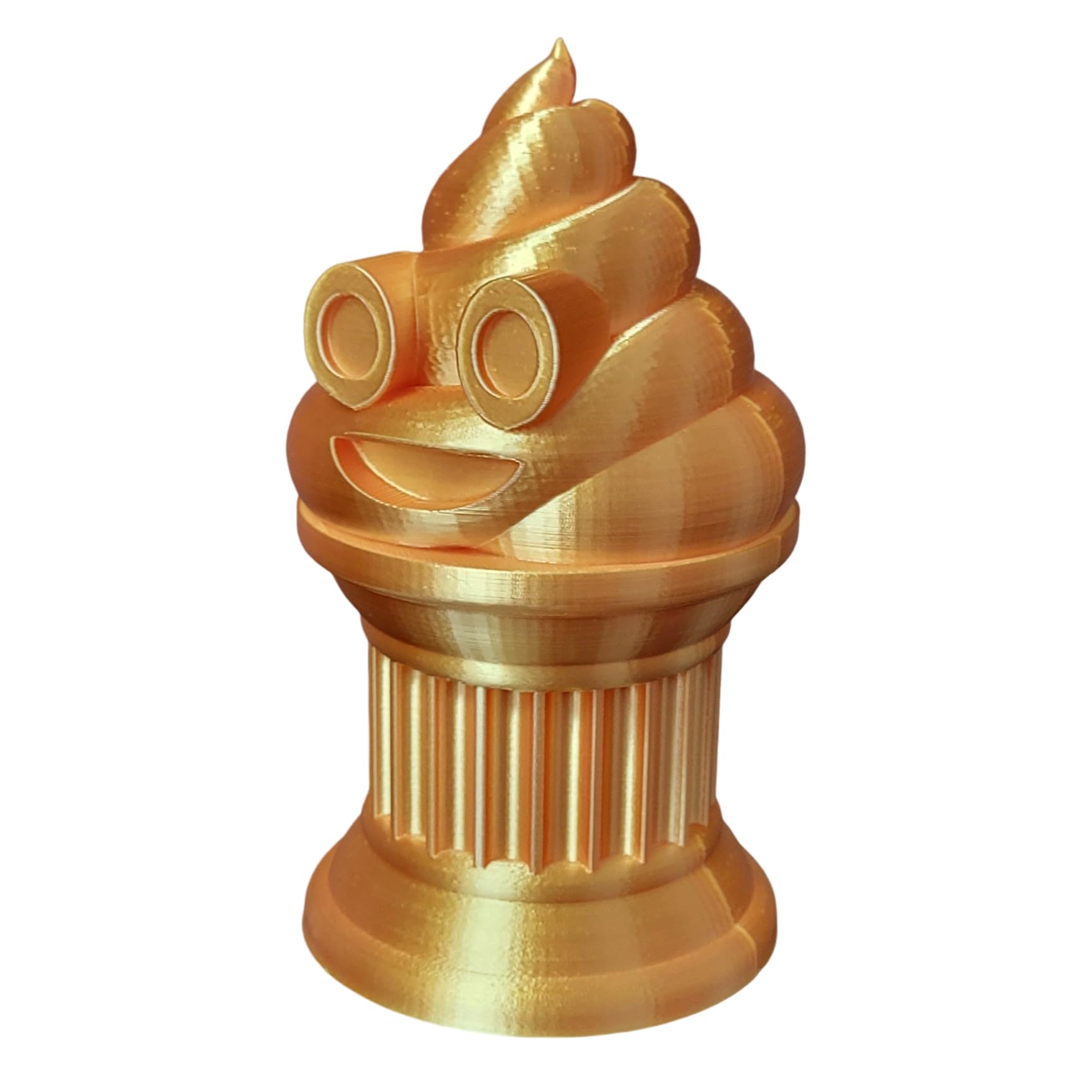 Znet3D Poop Emoji Trophy - Perfect Award or Gift - Handmade w/Additive Manufacturing - 6