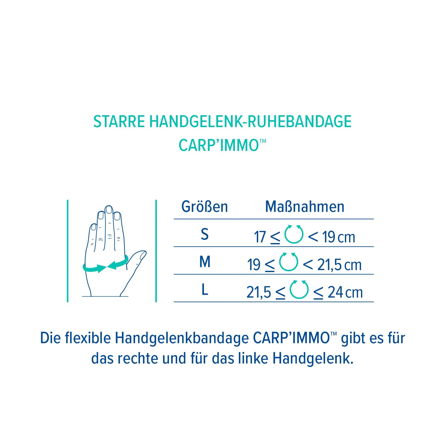 Epitact | Carp'Immo Handgelenkschiene | Karpaltunnelsyndrom | lindert Schmerzen und Kribbeln | immobilisiert das Handgelenk bei Nacht oder in der Ruhezeit | Optimaler Komfort (Links, S)