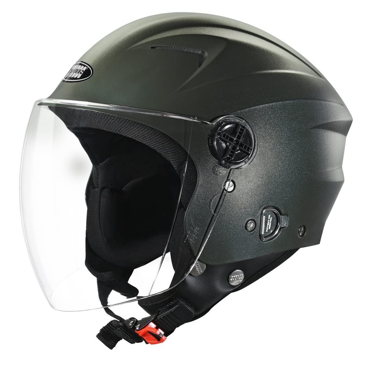 STUDDS RAY ISI Certified Open FACE Helmet for Men and Women with D - Ring Lock (Military Green-M) (B09TB6JW4J) Amazon Price History, Amazon Price Tracker