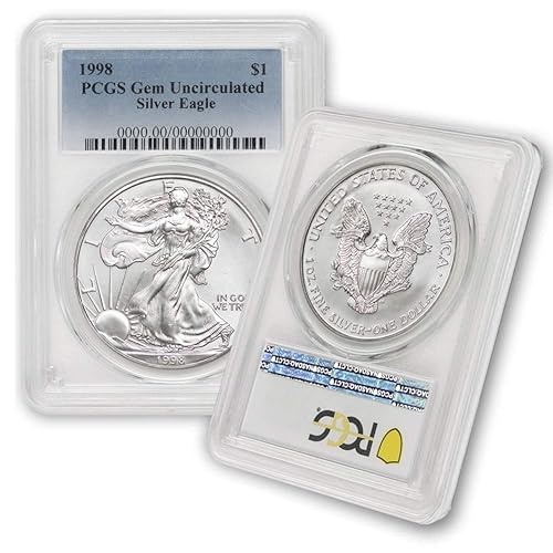 1998 1 oz American Silver Eagle Gem Uncirculated Coin $1 GEMUNC PCGS