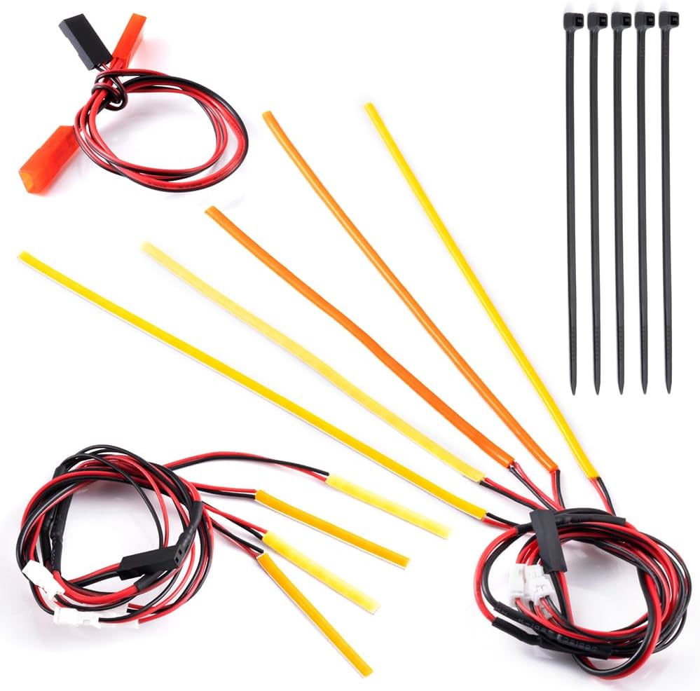 MORLORDY RC LED Light Strip Kits - Headlight & Taillight & Body Lights Set for 1/16 TRX Slash 4WD Short-Course Truck Upgrade Parts