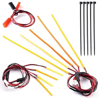 MORLORDY RC LED Light Strip Kits - Headlight & Taillight & Body Lights Set for 1/16 TRX Slash 4WD Short-Course Truck Upgrade Parts