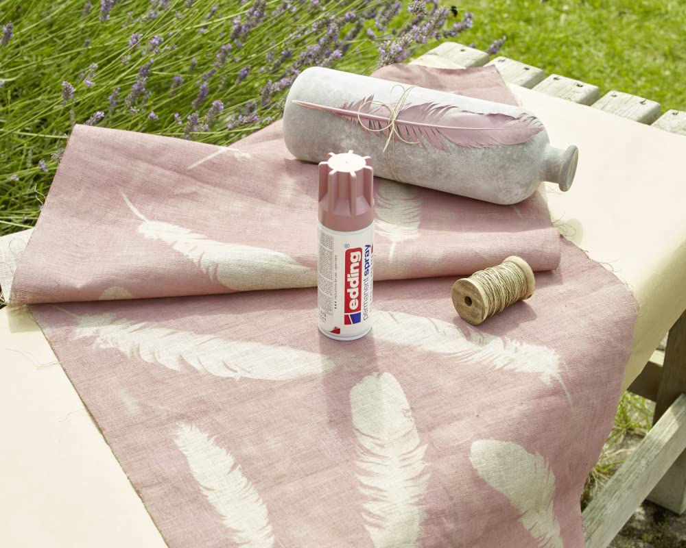 Edding 5200 Permanent Spray Acrylic Paint 200 ml Mauve Matt for Glass Metal Wood Ceramic