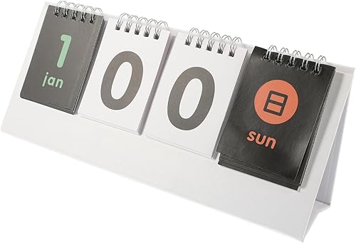 LALAFINA Calendario de cuenta regresiva de 100 días, calendario Stendig, calendario de Adviento Maquillaje para escritorio, calendario eterno de
