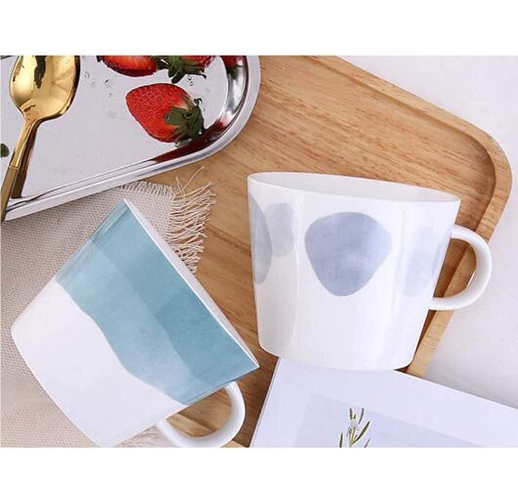 Taza de Café de Té Ceramic Mug Simple Morning Mug Milk Coffee Tea Breakfast Porcelain Cup para té de la tarde(A)