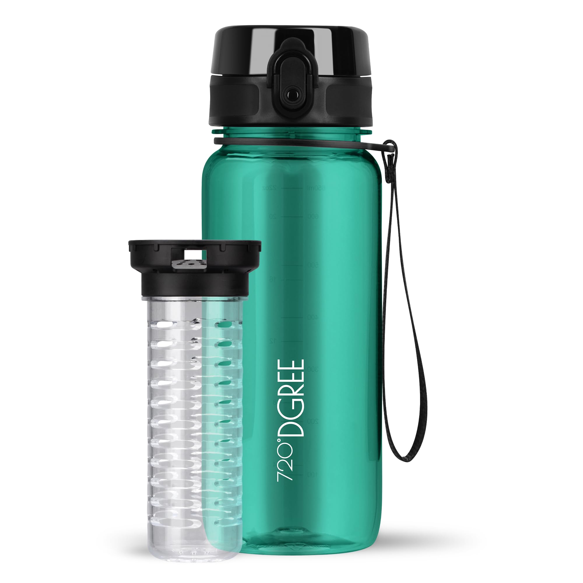 720°DGREE Botella Agua 1 Litro “uberBottle“ - Tamiz-Fruta, softTouch - Sin BPA, Prueba de Fugas, Reutilizable - Cantimplora, Water Bottle ideal para Deporte, Fitness, Gimnasio, Senderismo, Ciclismo — view 275