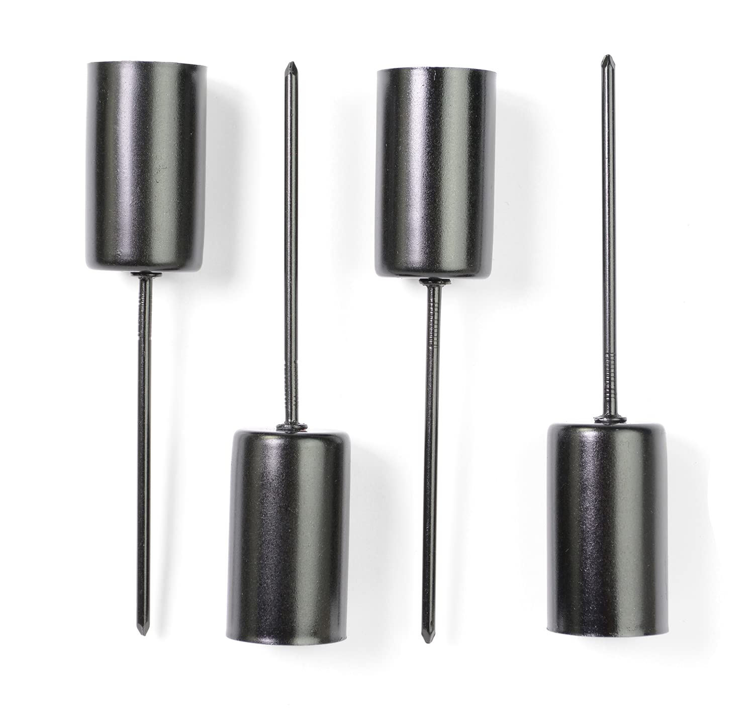 RIFFELMACHER & WEINBERGER 10862 - Taper Candle Holder, Metal, 2.3 x 11 cm, Pack of 4, Black, Arrangement, Advent Wreath, Decoration, Christmas