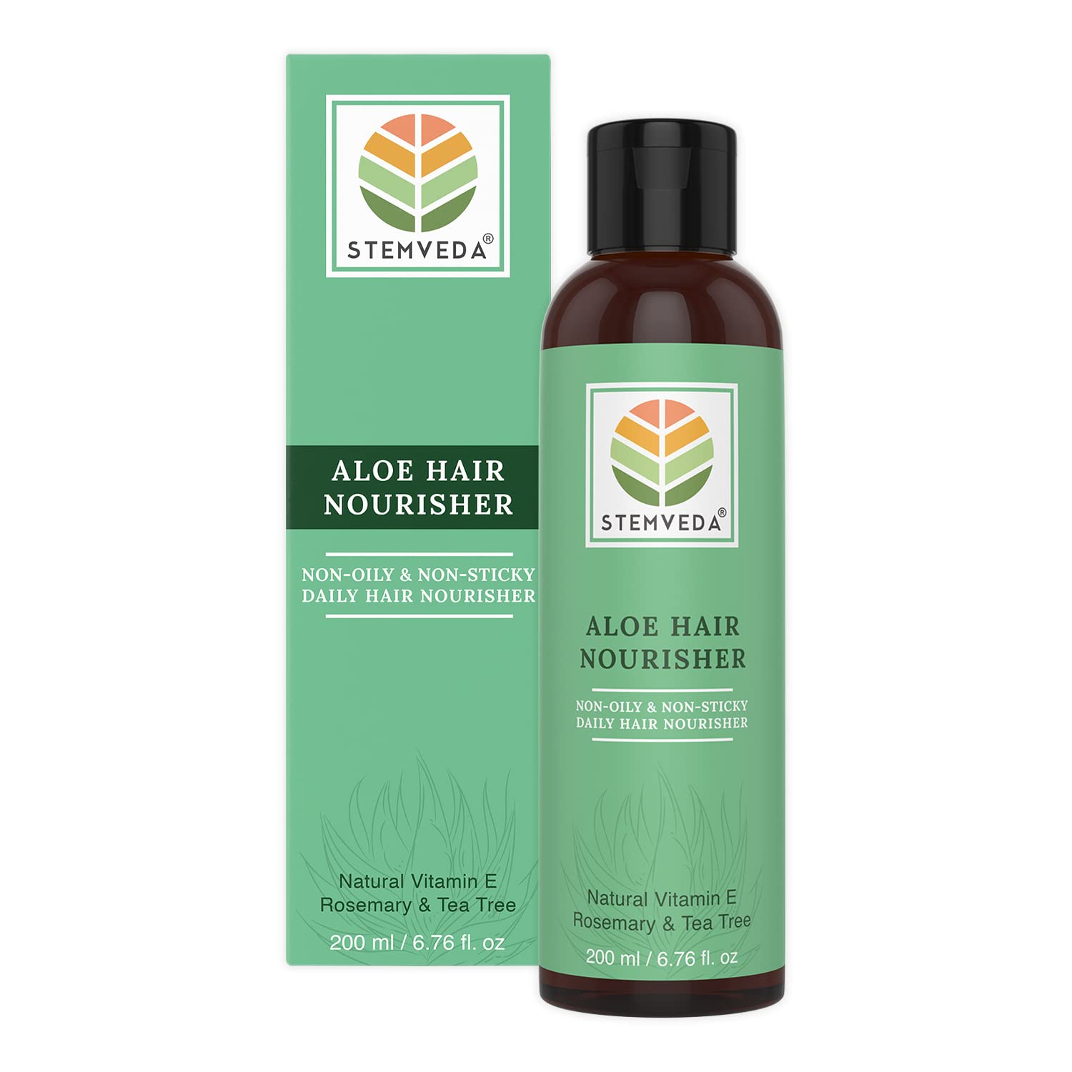STEMVEDA Aloe Vera Hair Nourisher for Healthier and Softer Hair (200 ml) | Non-Oily, Non-Sticky Hair Serum to Tame Frizzy Hair | Enriched with Tea Tree and Rosemary Essential Oil-image-16