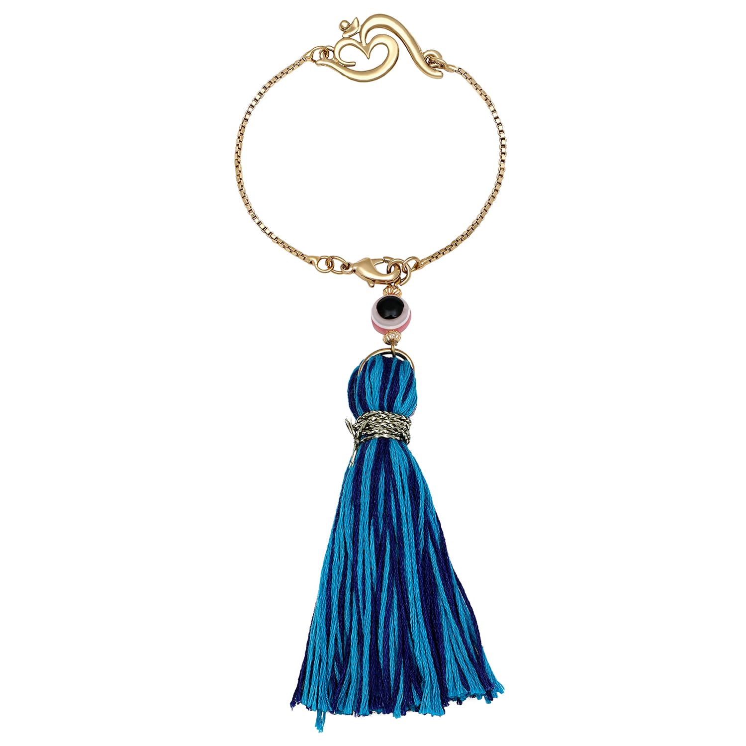 Mahi Gold Plated Evil Eye and OM Lumba Rakhi for Bhabhi (RAL1100724G) (B0C9MM174D) Amazon Price History, Amazon Price Tracker