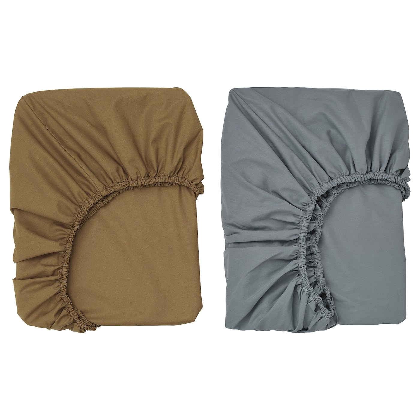IKEA GULDVÄVARE Fitted Sheet for cot, Dark Yellow/Blue, 60x120 cm (23 5/8x47 1/4 ")-image-1