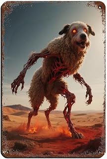 ZCXH Desert Death Terror Shetland Sheepdog Retro Poster Metal Tin Sign Chic Art Retro Iron Painting Bar People Cave Cafe Family Garage Poster Wall Decoration Style8x12inch(20x30cm)