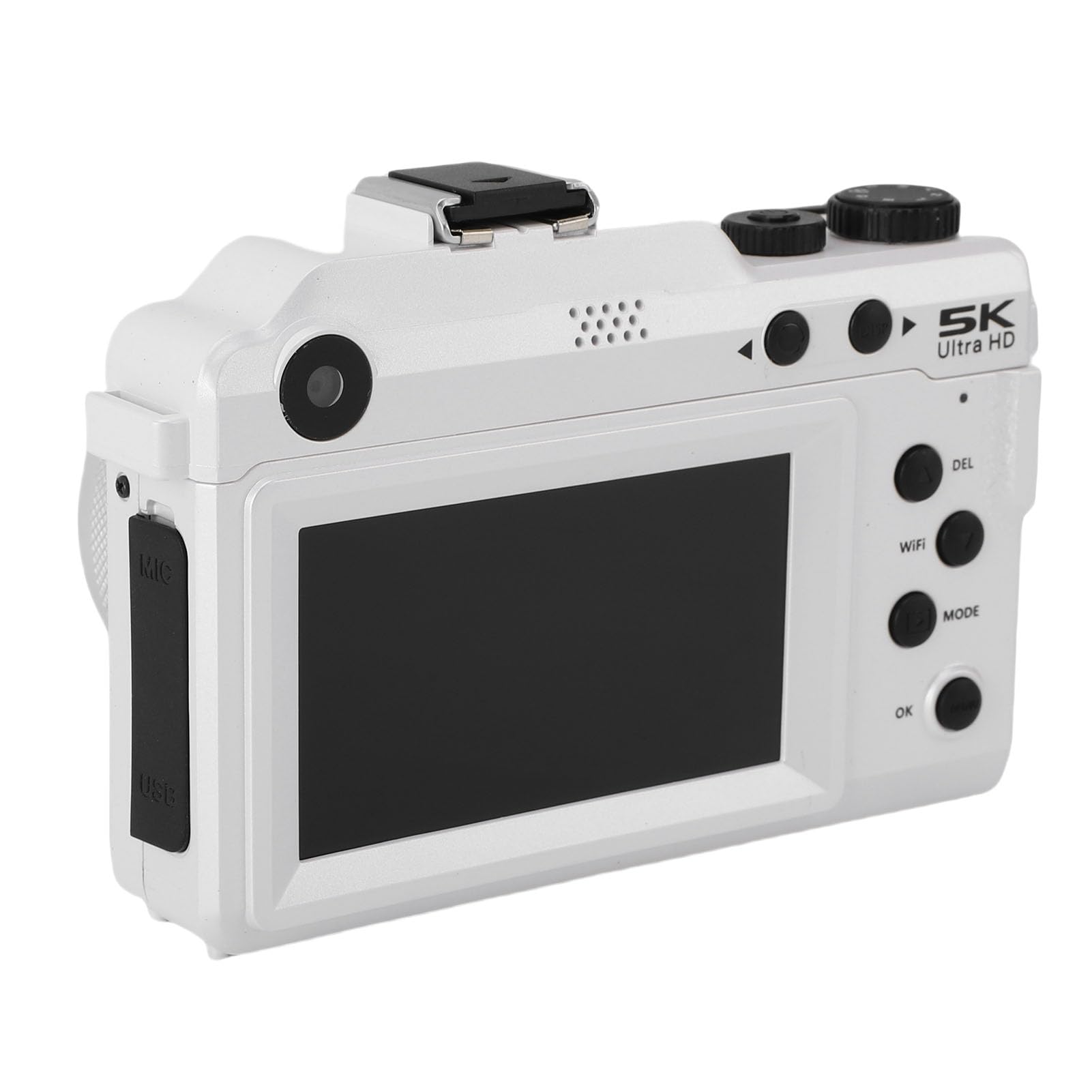 LICAEVEY Caméra Numérique 5K pour la Photographie, 80MP 18X Nigital Zoom Autofocus WiFi Vlog Camera pour la Vidéo Youtube avec écran et Flash de 3 Pouces, Anti-Shake, pour Débutant (Rose dégradé)