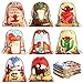 Honoson 24 Pieces Western Cowboy Party Favor Bags Cowboy Party Drawstring Bags Western Theme Goodie Treat Bags Cowboy Party Gift Bags for Wild Western Cowboy Birthday Party Baby Shower Supplies