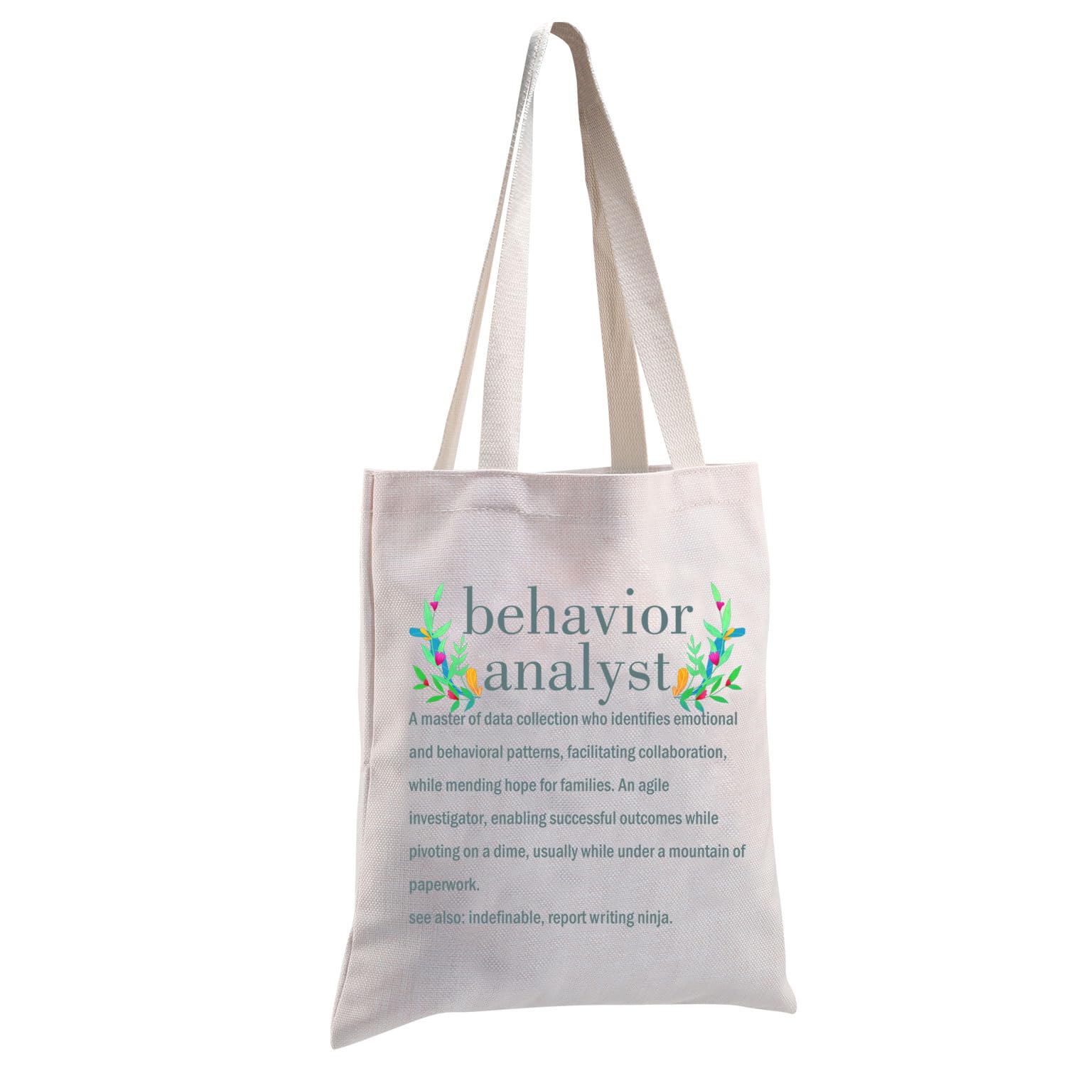 MBMSO Behavior Analyst Tote Bag BA Gifts for Behavior Therapist BA Tote Bag Assistant Behavior Analyst Gifts Shoulder Bag