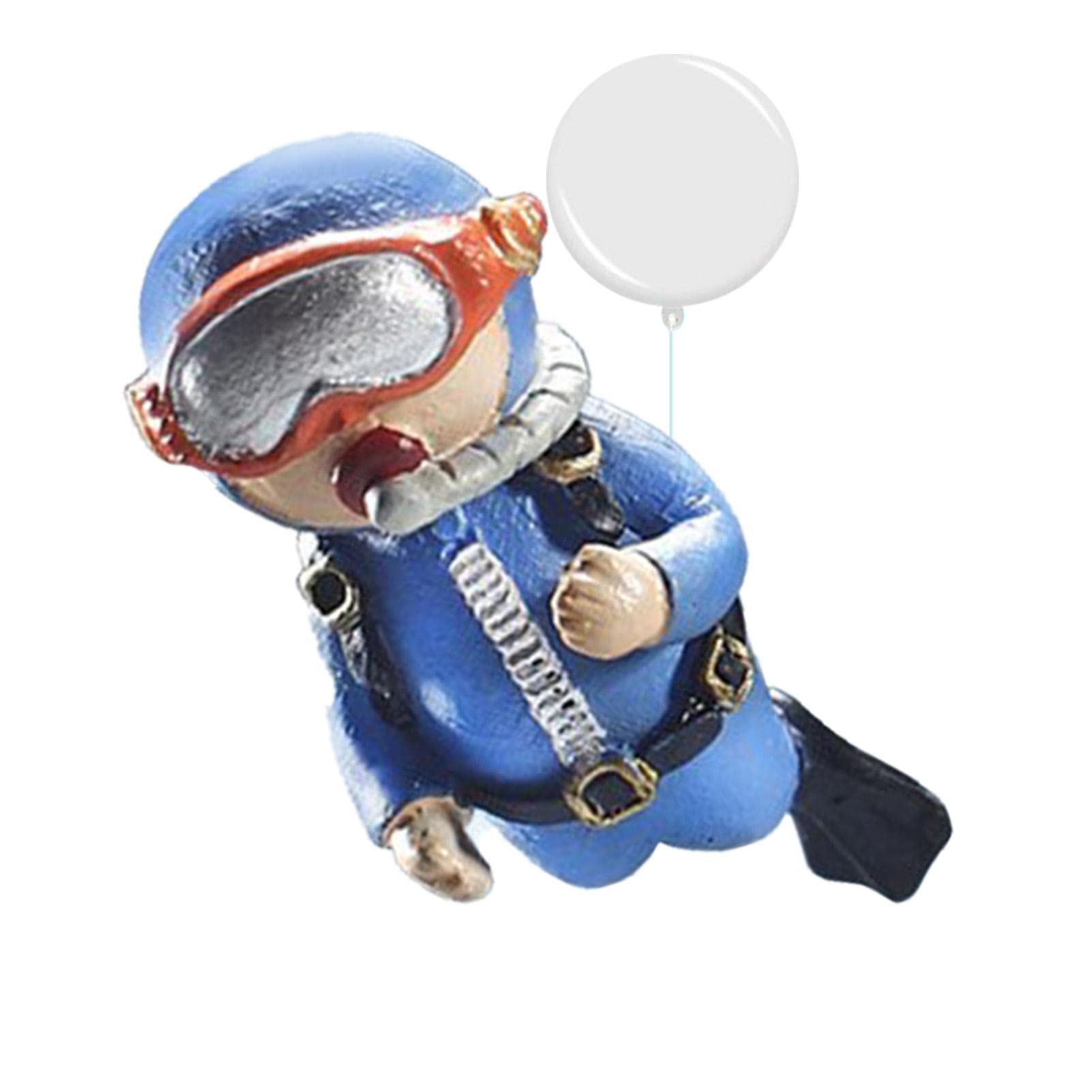 Decorazione Acquario Little Diver - Subacqueo In PVC A Forma Di Pesce, Con Galleggiante E Filo, Simpatico E Sicuro