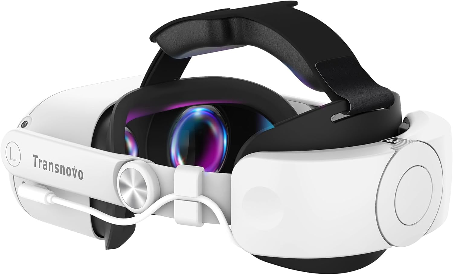 Compatible with Oculus Quest 2 6000mAh Battery Head Strap, One-Button Retractable Design,Quest 2 Accessories for Meta Quest 2 Head Strap