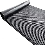 jxgzyy 3'x10' Non Slip Striped Door Mat,Commercial Entryway Welcome Mat with Rubber Backing, Heavy Traffic Gray Floor Carpet for Dirt Water Sand Mud and Snow Scraper