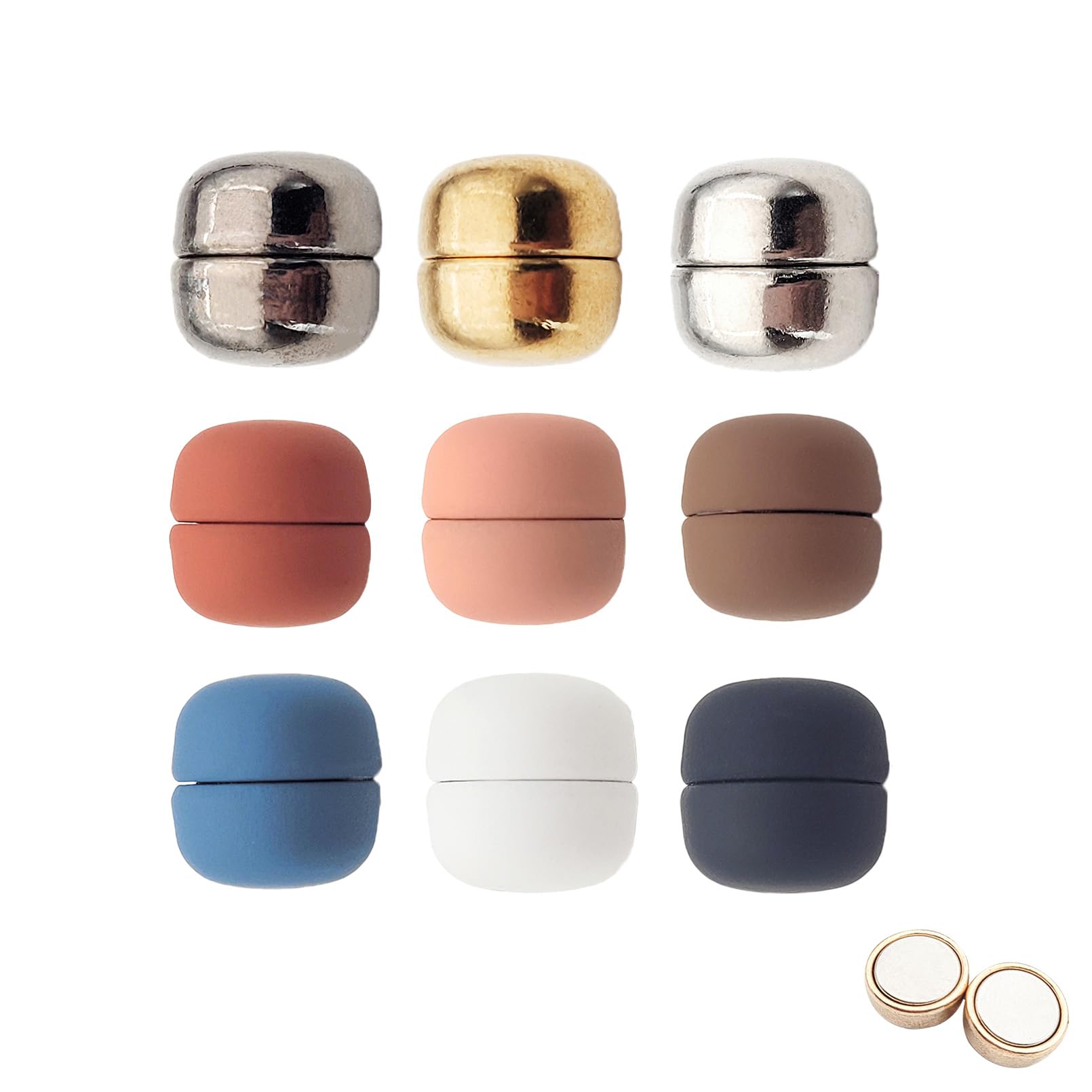 JOCXZI Spille Magnetiche Forti Perni - 8Pcs Magnetici Hijab in Metallo Spille Magnetiche da Balia Spille per Sciarpa Musulmana Spilli Hijab Magneti Rotondi Clip Spille Magnetiche Hijab - Multicolore