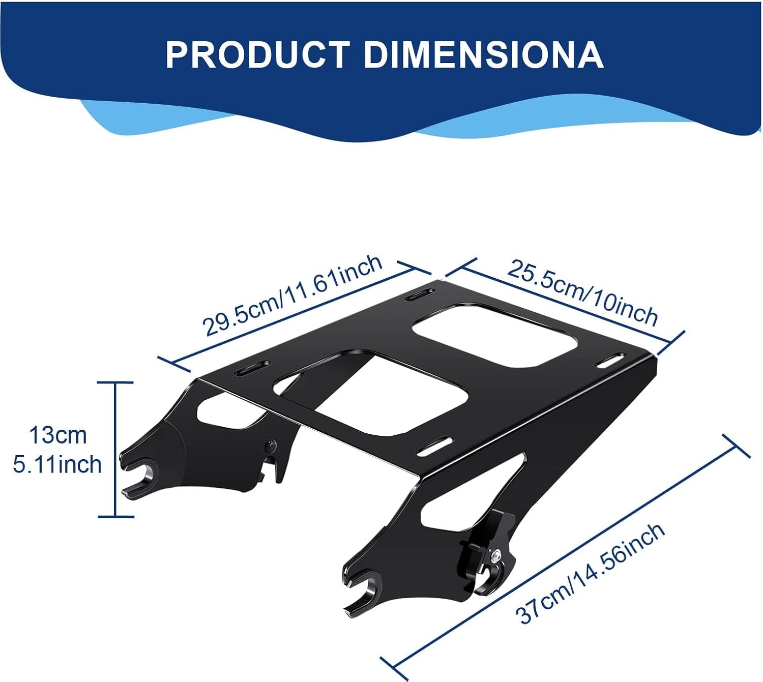Motorcycle Luggage Rack Tour Pack Mounting Rack Detachable Trunk Support Rack Extension Frame Compatible for Harley Touring Street Glide Electra Glide Road Glide Road King 2014-2021,Black
