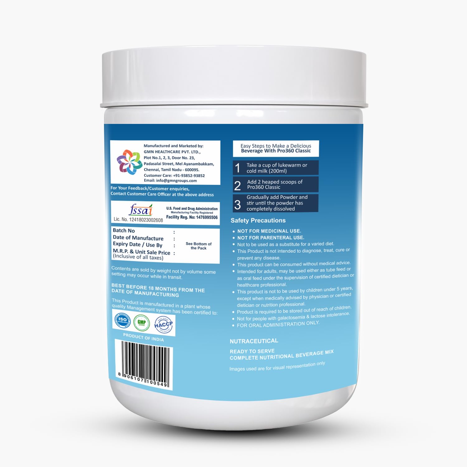 Pro360 Classic Daily Wellness Protein Supplement Family Nutrition Powder for Men and Women - 400G (Vanilla Delight) 1