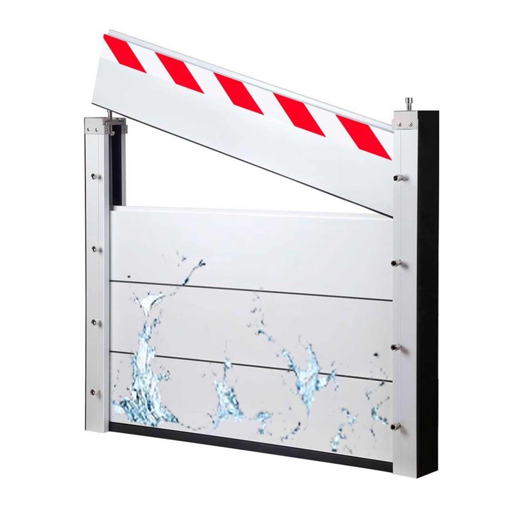 Batardeau anti-inondation amovible en aluminium 160x20 cm pour porte et garage efficace