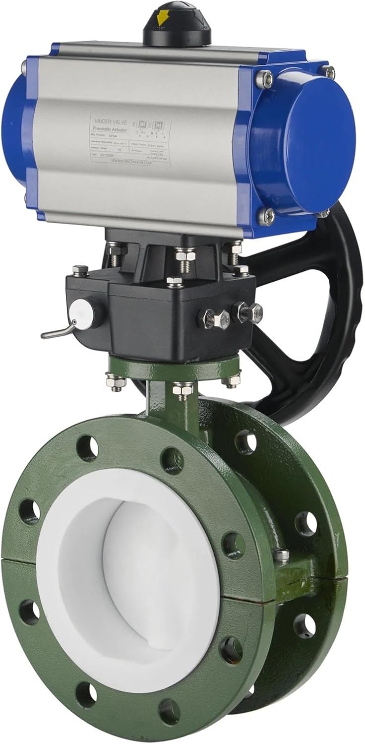 SS304ボディ耐腐食性単動複動フッ素ライニング空気圧フランジ