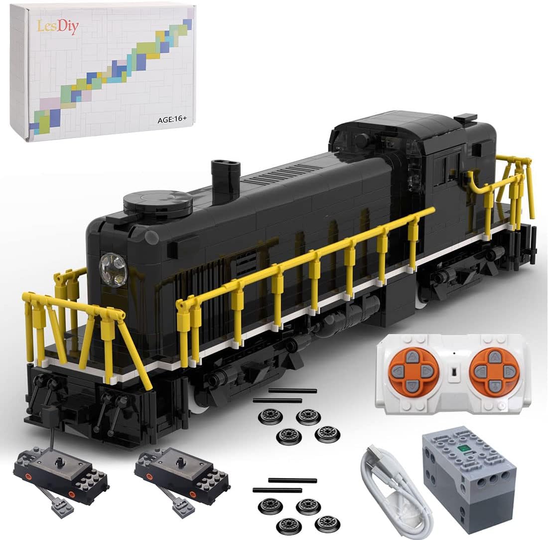 Lingxuinfo 1201PCS Retro RC Train Model Building Blocks