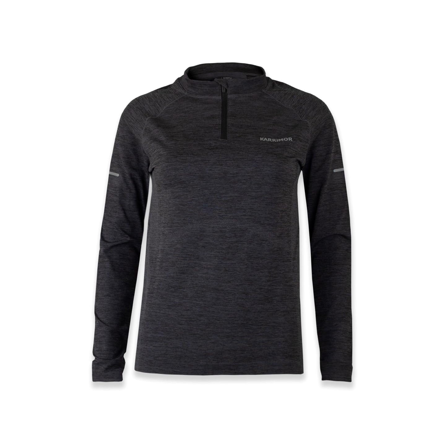 Karrimor Women's Black Marl Xlite Seamless Running Quarter Zip M