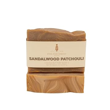 Sandalwood Patchouli Bar Soap | Handmade with Shea Butter | Vegan Soap | Great for Sensitive Skin