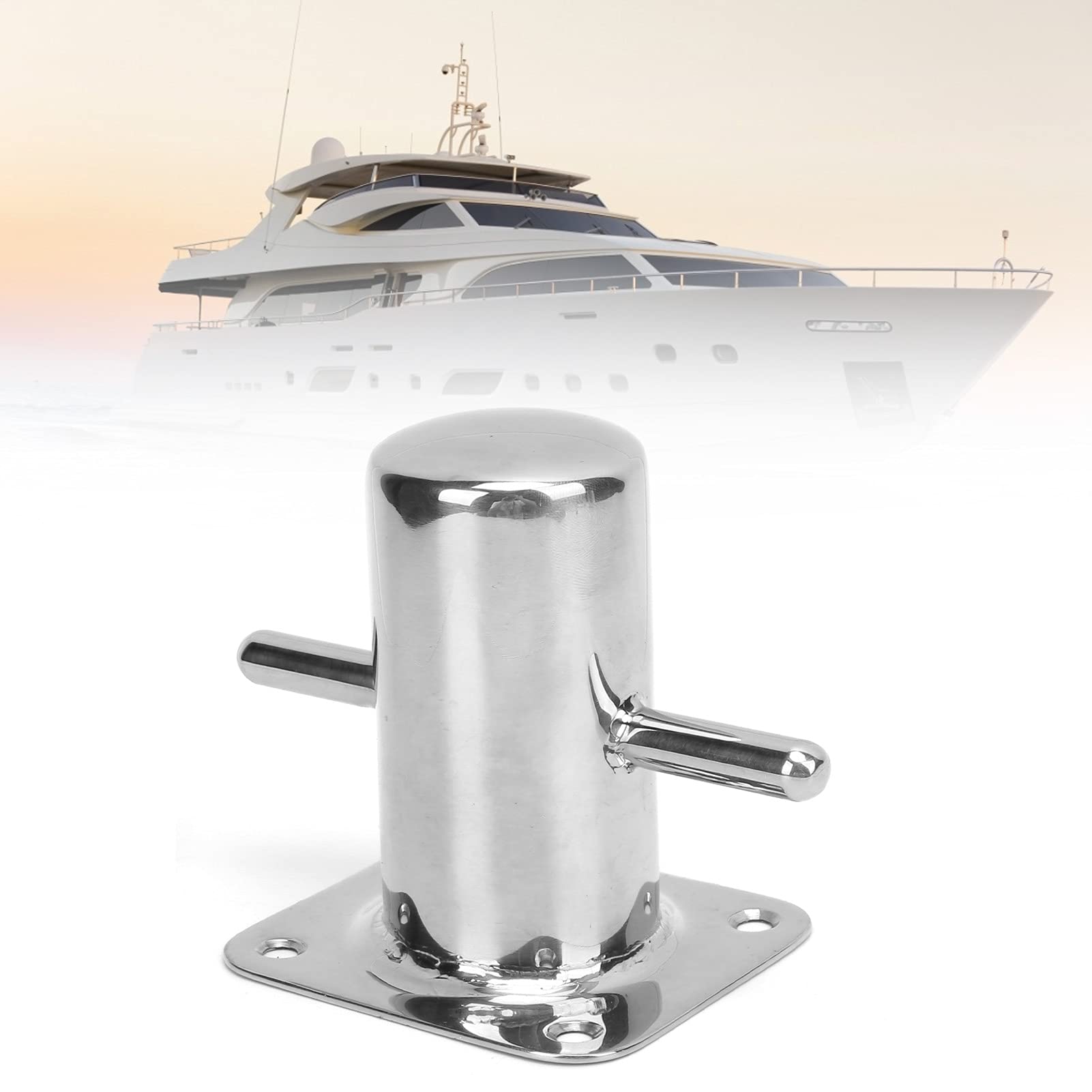Alomejor Amarrage de Bateau Croix D'amarrage Bollard Taquet de Quai de Bateau Amarrage Simple Accessoire de Quincaillerie Bitt Marine