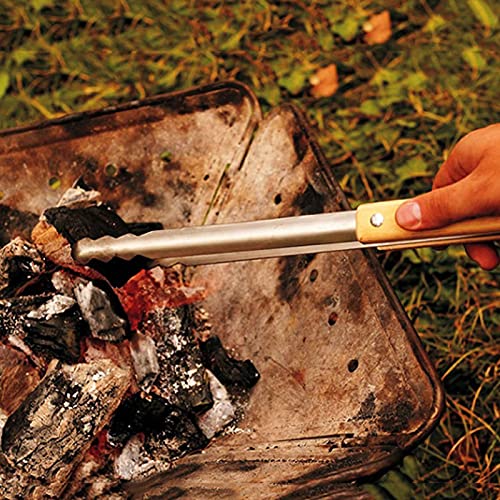 Pinzas de Cocina Pinzas para Alimentos de Acero Inoxidable, con Mango de Madera, para Cocina de Barbacoa, tamaño: 40,5 cm, Fuerte y Resistente