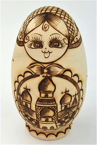 Miniatura 2 de Muñecas anidadoras de muñecas rusas Matryoshka de 6 capas, juguetes de madera para decoración del hogar, manualidades hechas a mano, regalos para