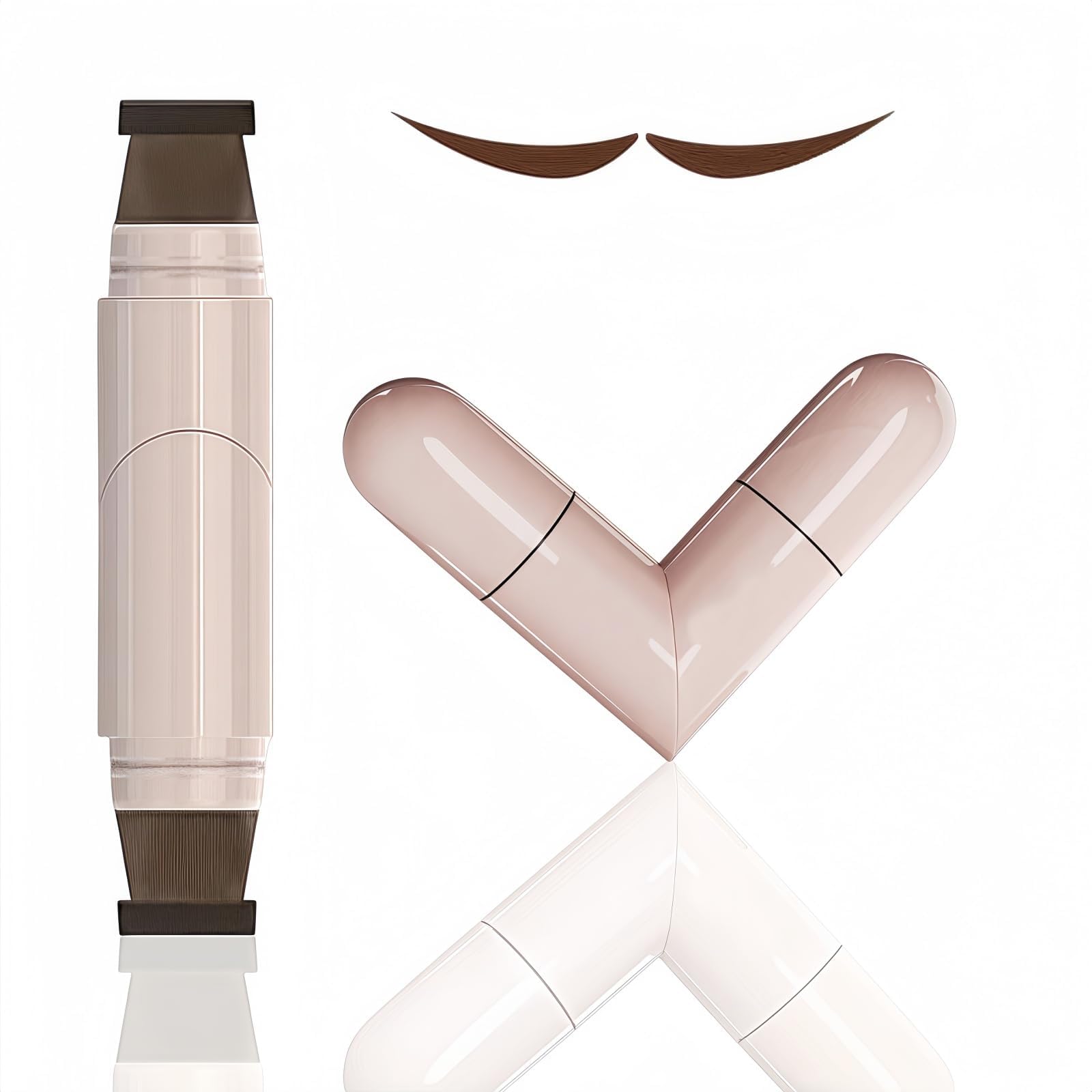 Eyeliner Stamp, Winged Eyeliner Tool for Quick Morning Makeup, Easy Application for Beginners, Precision Winged Eyeliner Stamp for Contact Lens Wearers, Brown-image-3