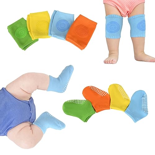 BOSONER Rodilleras antideslizantes para bebés y niños y niñas, el mejor regalo para bebés, rodilleras unisex para bebés y niños pequeños