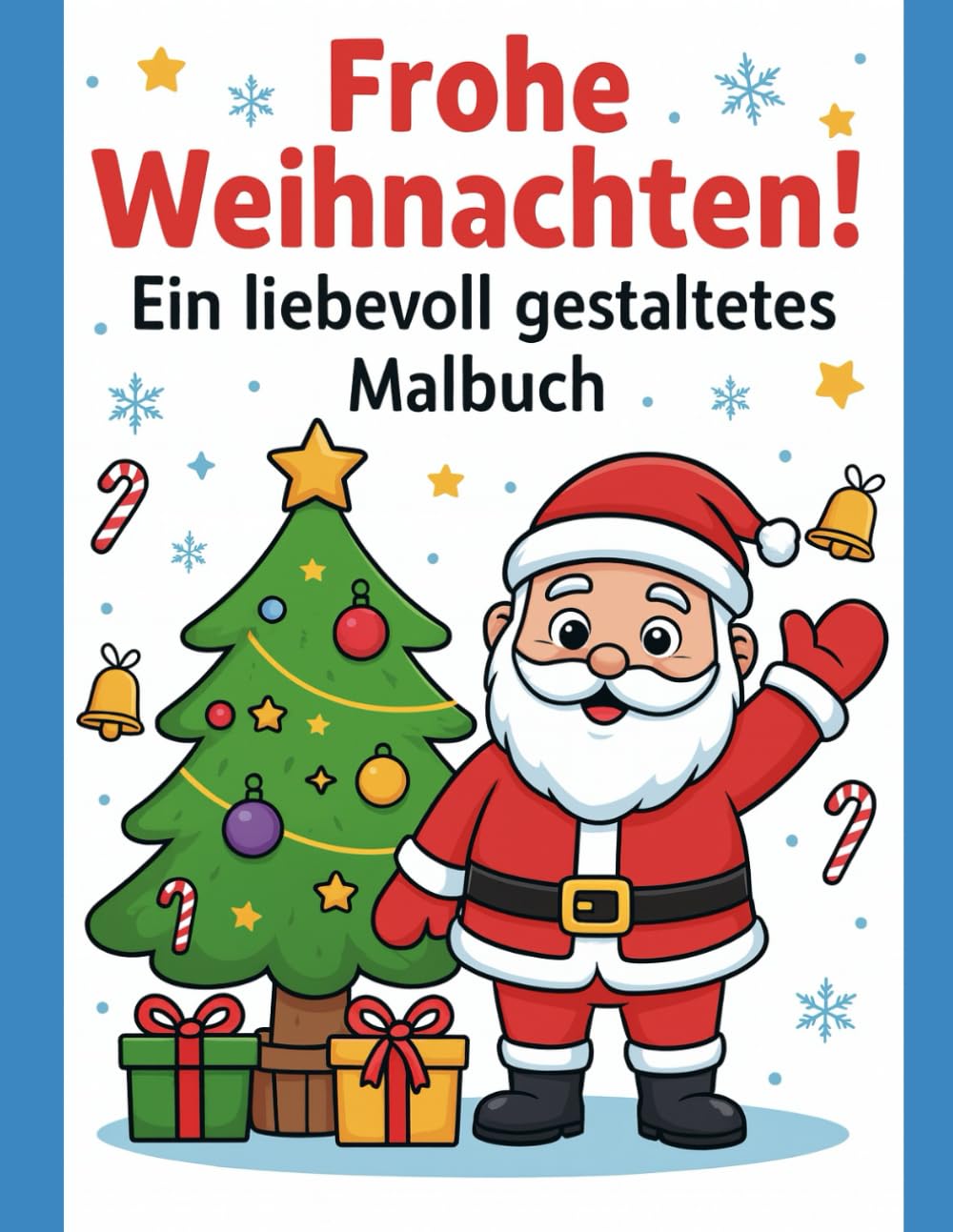 Frohe Weihnachten! Ein liebevoll gestaltetes Malbuch: Perfekt für die Adventszeit – Kreativer Malspaß für Kinder
