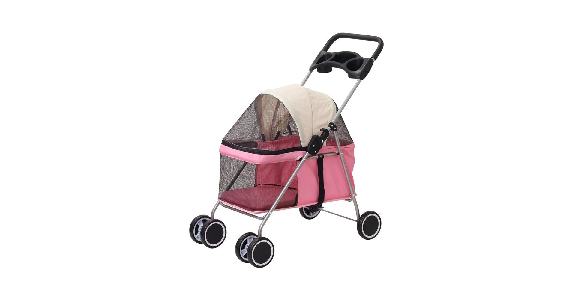 ✨大特価✨ペットカート 4輪 犬用バギー 犬カート 軽量 小型 中型犬 ピンク Amazon | 犬 カート バギー ミニ ペットカート 小型犬 多頭