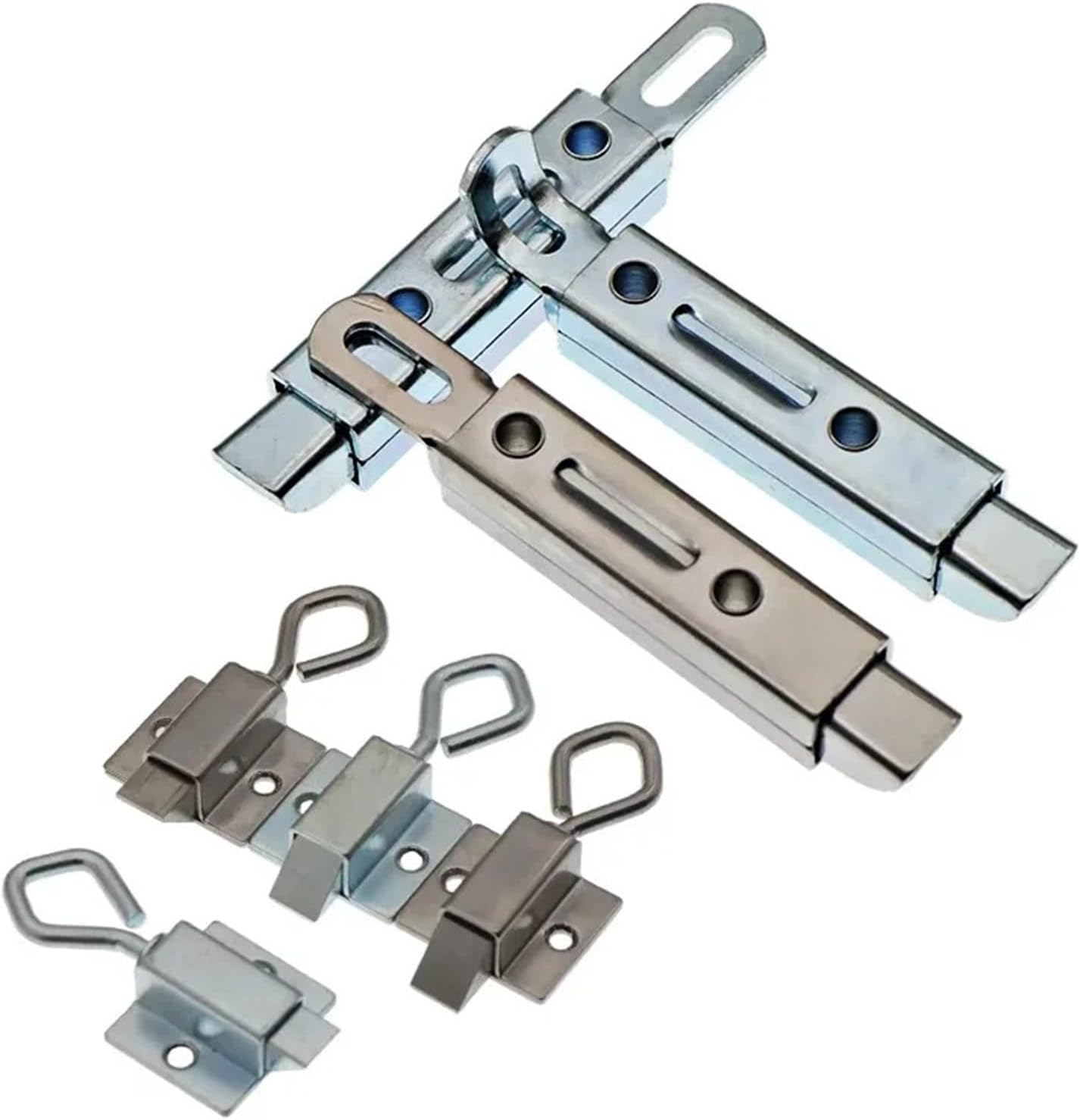 Window Gate Security Pull Ring Spring Bounce Door Bolt Latch Lock Carbon Steel Retractable 1Pcs(DK633-6 Front SUS304)