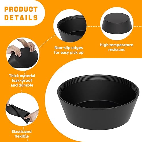 Miniatura 3 de Forros de silicona para olla de cocción lenta aptos para ollas de cocción lenta ovalada de 7 a 8 cuartos de galón, reutilizables, antiadherentes,