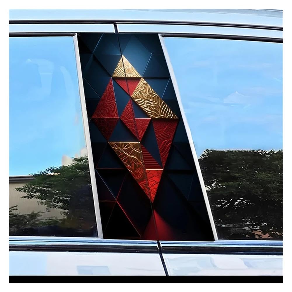 Body Parts 2pcs Car Door Post Decals Geometry Pattern Scratch Resistant Film
