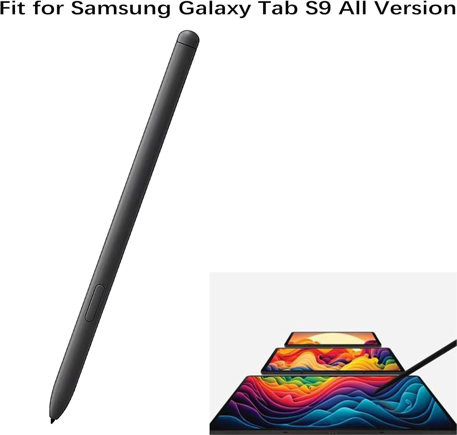 Galaxy Tab S9 Ultra S Pen Replacement for Samsung Galaxy Tab S9 Plus Stylus Pen Replacement withBluetooth (Black) + Free 5 Tips for Samsung Galaxy Tab S9 Pen