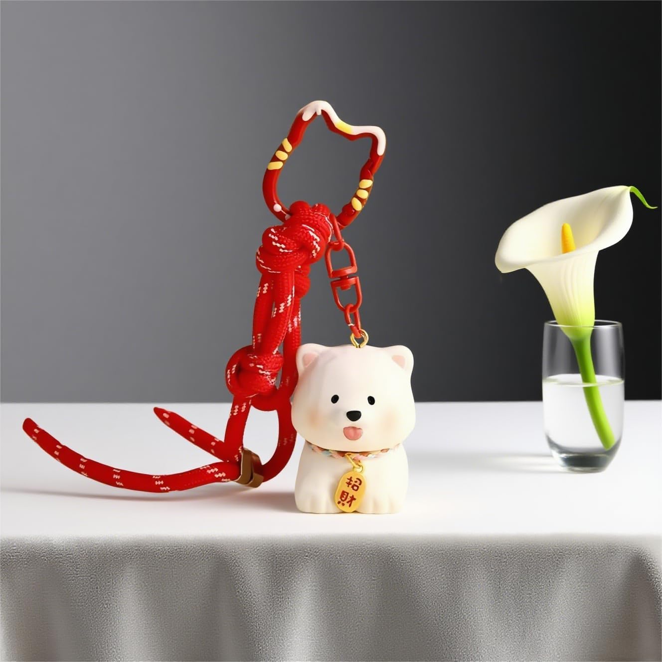 Dog Keychain w/Movable Tail Christmas Gift Charm for Bag Purse Backpack Handbag - Image 8