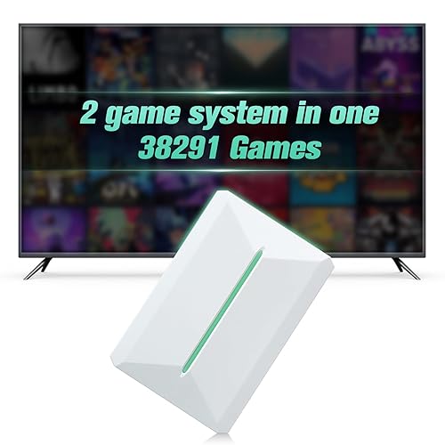 Retro Game Console Hdd 500GB, Plug and Play Video Game Console with Built in 38291 Game, Emulator Console Compatible with 50 Game Emulators,