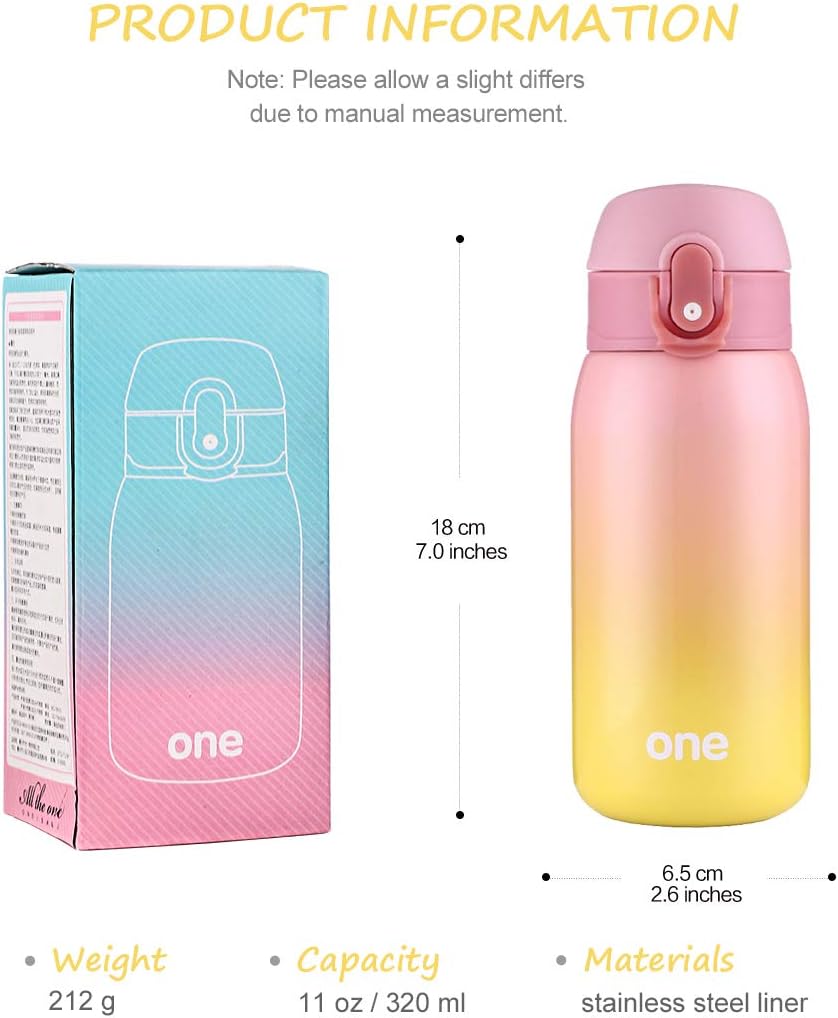 Sprouts Stainless Steel Vacuum Insulated Kids Water Bottle | 24 Hours Cold, 12 Hours Hot | Reusable Metal Water Bottle | Leak-Proof Sports Flask | 11 oz - Image 7