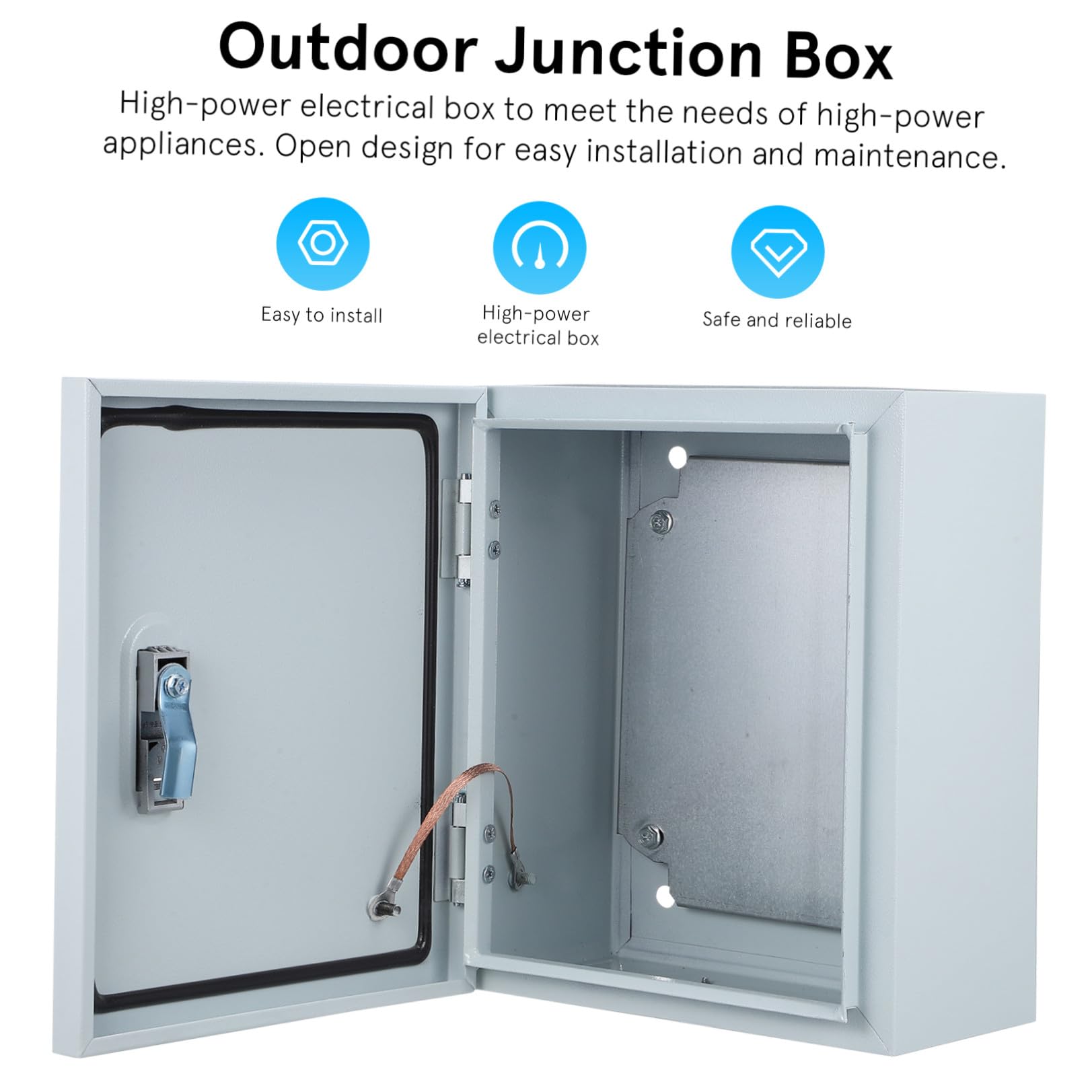 Wetterfester Sicherungskasten aus Edelstahl mit Extra Schutz und Dicker Gehäusekonstruktion Elektrobox für Außenbereich Einfache Installation
